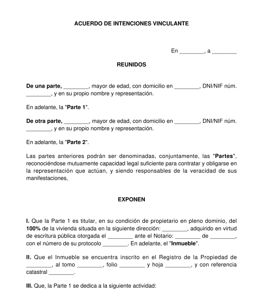 Carta de Intenciones - Modelo, Formato - Word y PDF