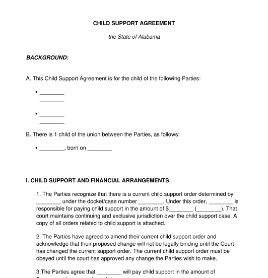 support agreement template