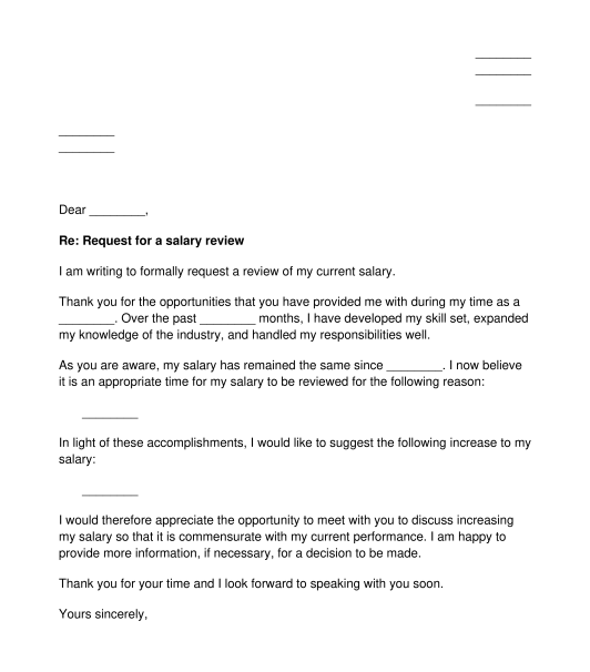 Pay Rise Request Letter Template Word Pdf ZOHAL