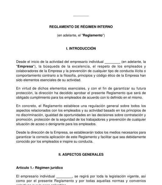 Reglamento De Conducta Interna Para Empleados Modelo 1004